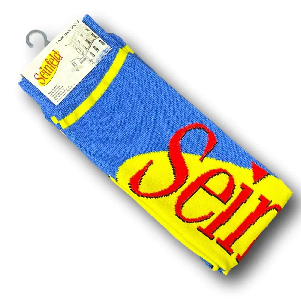 3/$20 Seinfeld TV Show Funny Novelty Crew Socks - NWT